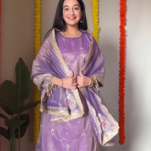 Lavender Embellished Salwar Kameez Set