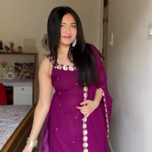 Royal Orchid Anarkali Suit
