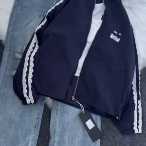 Cream Zip-Up Hoodie & Light Wash Jeans Set