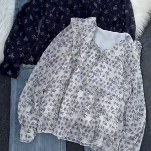 Floral Ruffled Chiffon Blouse